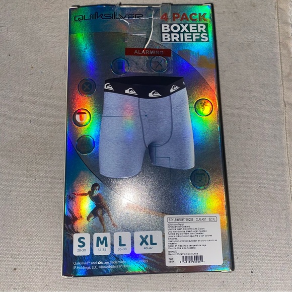 Quiksilver Men's Boxer Brief. SZ XL NIB 4 pack. - Picture 2 of 2